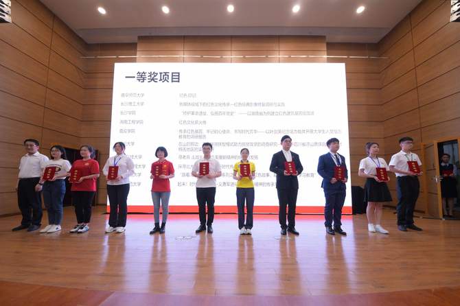 星空体育在线网页版项目组李诗华同学(右四)上台领奖 星空体育在线网页版项目组李诗华同学(右四)上台领奖
